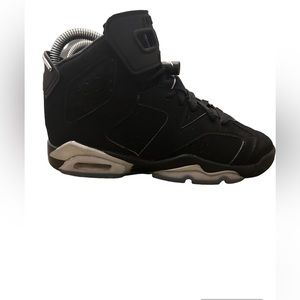 Nike Air Shoes Jordan 6 Retro Chrome Youth 3.5Y Black/Silver Sneakers